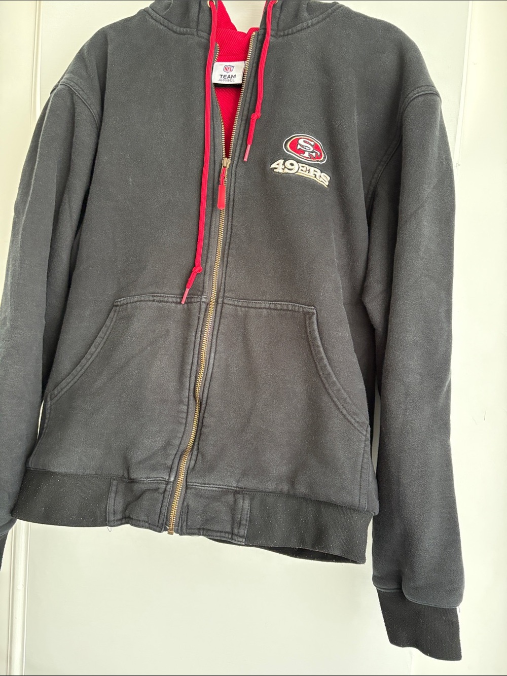 NFL Black & Red San Francisco 49ers Zip-Up Hoodie